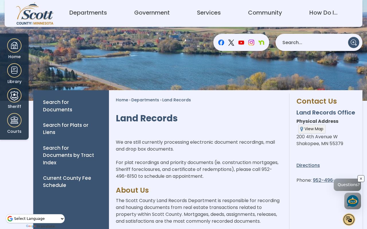 Savage previous residents research through the Scott County Land Records office