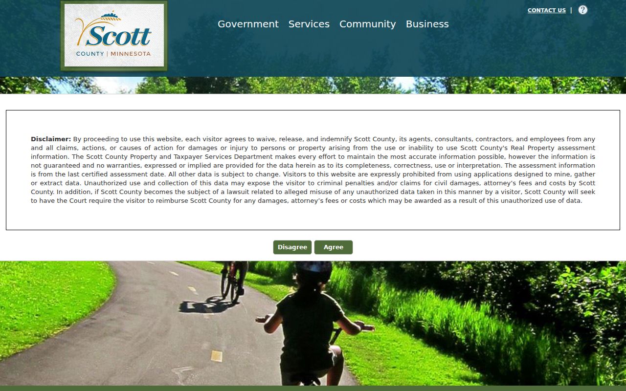 Savage street directory view of the Scott County public property portal